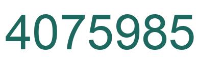 Number 4075985 green image