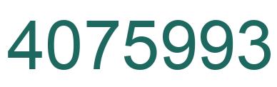 Number 4075993 green image