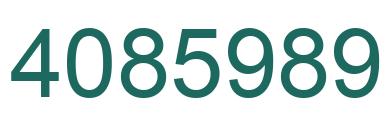 Número 4085989 imagen verde