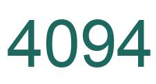 Number 4094 green image