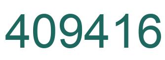 Number 409416 green image