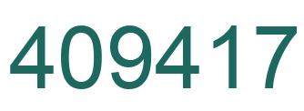 Number 409417 green image