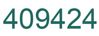 Number 409424 green image