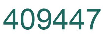 Number 409447 green image