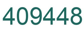 Number 409448 green image