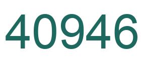 Number 40946 green image