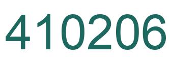 Number 410206 green image
