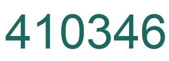 Number 410346 green image
