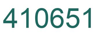 Number 410651 green image