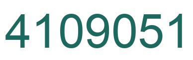 Number 4109051 green image