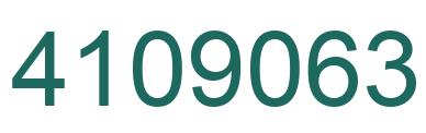 Number 4109063 green image