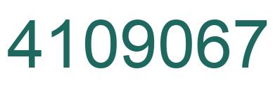 Number 4109067 green image