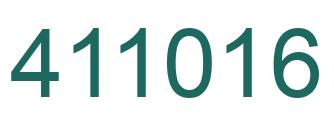 Number 411016 green image