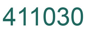 Number 411030 green image