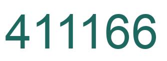 Number 411166 green image