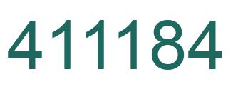 Number 411184 green image