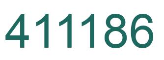Number 411186 green image