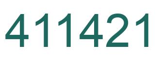 Número 411421 imagen verde