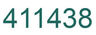 Number 411438 green image