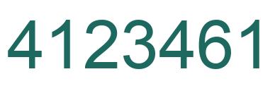 Number 4123461 green image