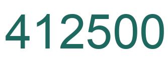 Number 412500 green image