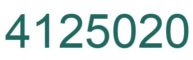 Número 4125020 imagen verde
