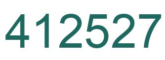 Number 412527 green image
