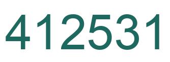Number 412531 green image