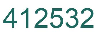 Number 412532 green image
