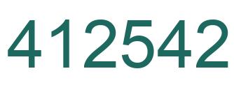 Number 412542 green image