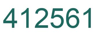 Número 412561 imagen verde