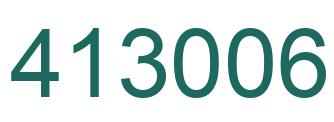 Number 413006 green image
