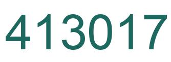 Number 413017 green image