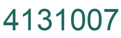 Number 4131007 green image