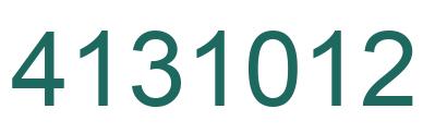Number 4131012 green image