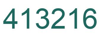 Número 413216 imagen verde