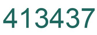Number 413437 green image