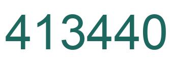 Number 413440 green image