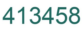 Number 413458 green image