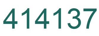 Number 414137 green image