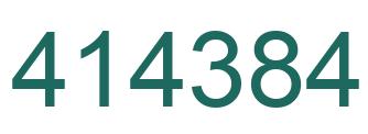 Number 414384 green image