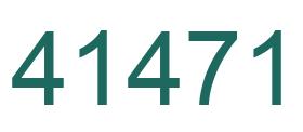 Number 41471 green image