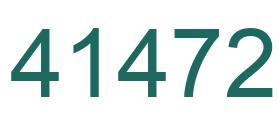 Number 41472 green image