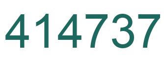Number 414737 green image