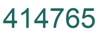 Number 414765 green image