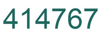 Number 414767 green image
