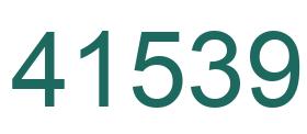 Number 41539 green image
