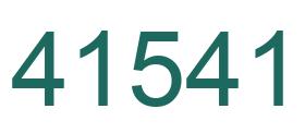 Number 41541 green image