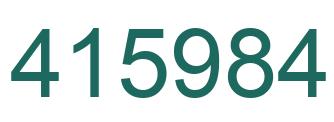 Number 415984 green image
