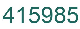Number 415985 green image